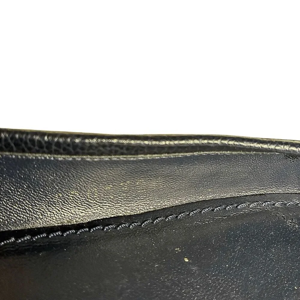 Louis Vuitton Debbie Monogram Cap Toe Bow Ballet Flats Navy Blue Leather EU 38